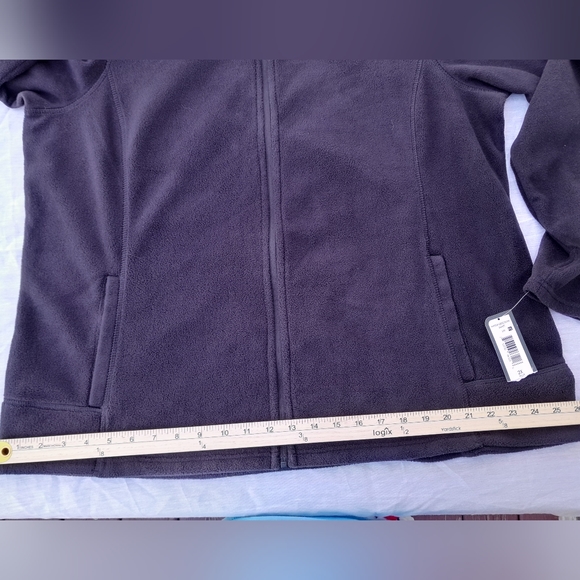 - Mta Sports Plush Micro Fleece Zip Up Mock Neck Jacket with Thumb holes 2X - Picture 6 of 15